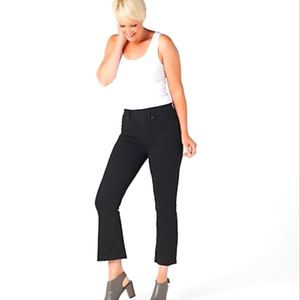 SPANX Cropped Flare Jeans - Black LG Raw Hem